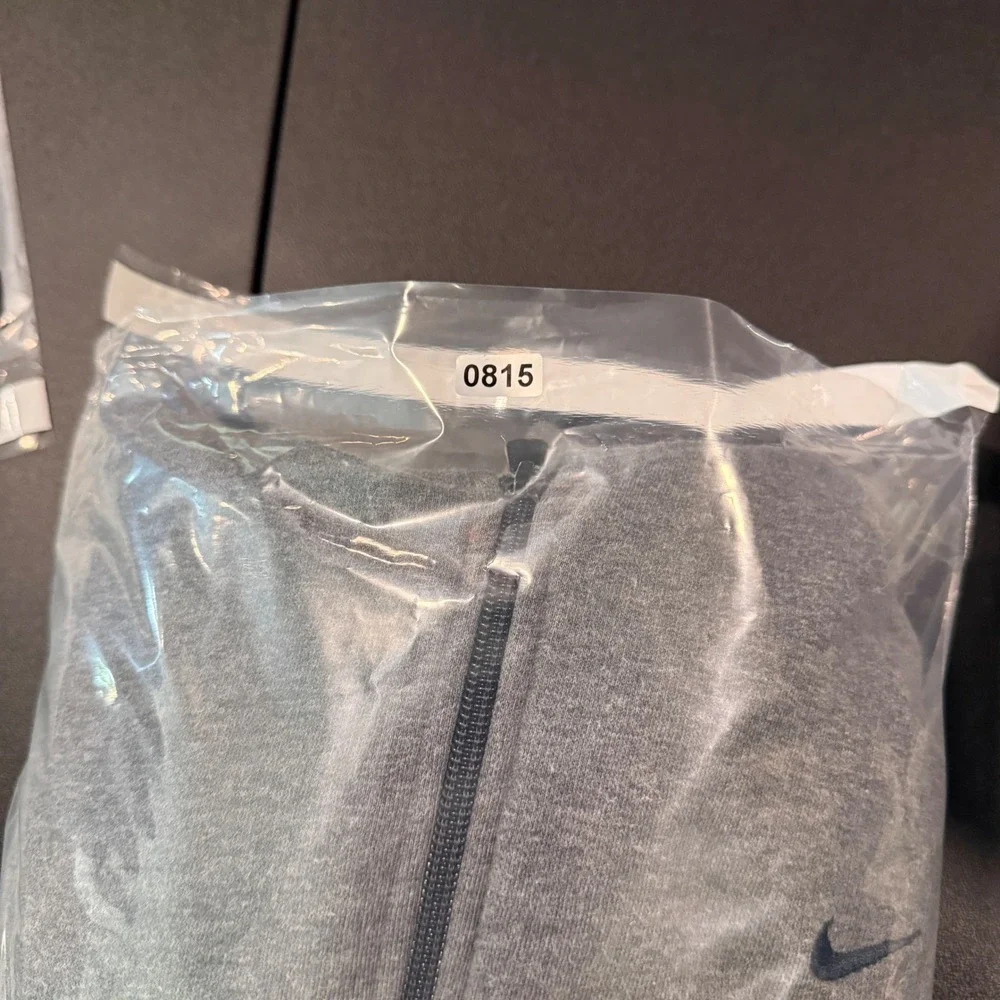 Y2K Nike Full Zip Hoodie Grey Vintage Athletic Sweatshirt Large